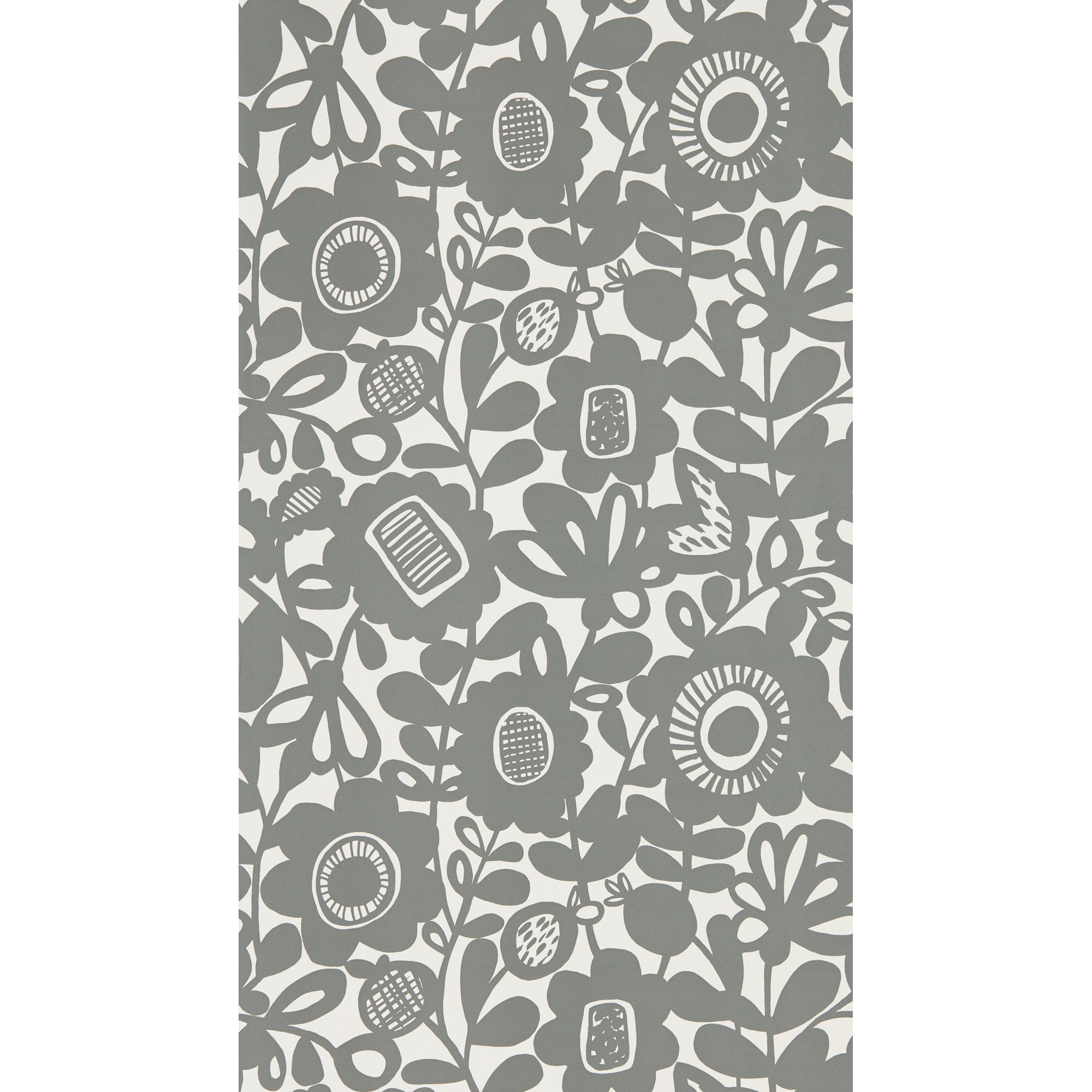 Kukkia Floral Wallpaper 111511 By Scion In Charcoal Grey